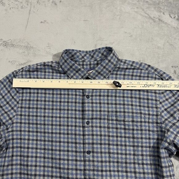 Johnnie O Hangin Out Button Down Plaid Flannel Shirt XL Buffalo Check Thick Soft - Picture 8 of 10